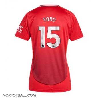 Billige Fotballdrakt Manchester United Leny Yoro #15 Replika Hjemmedrakt Dame 2024-25 Kortermet